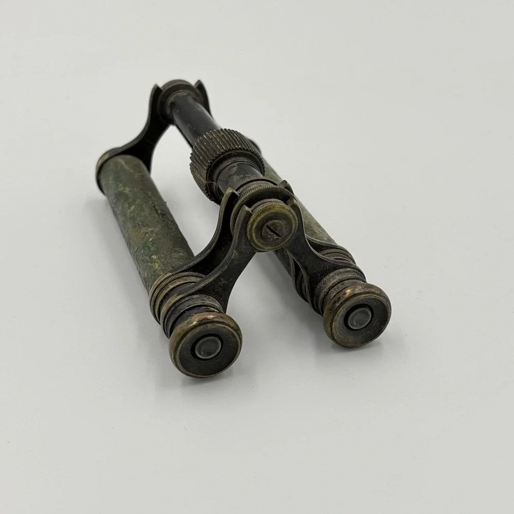 Rare Antique Naval Telescope Binoculars C1860 Brass Patina